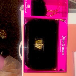 Juicy Couture Black and Gold Crown Clutch